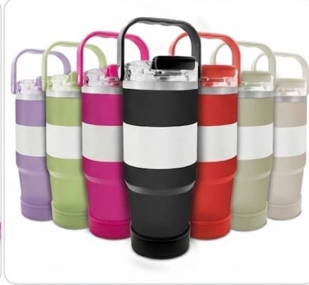 30oz Stainless Steel Insulated Tumbler – Double Wall with Lid & Straw