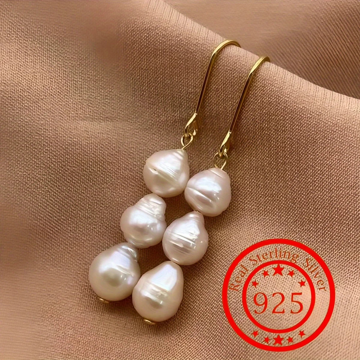 Pearl Drop Earrings – Gold-Tone Minimalist Wedding & Gift Jewelry