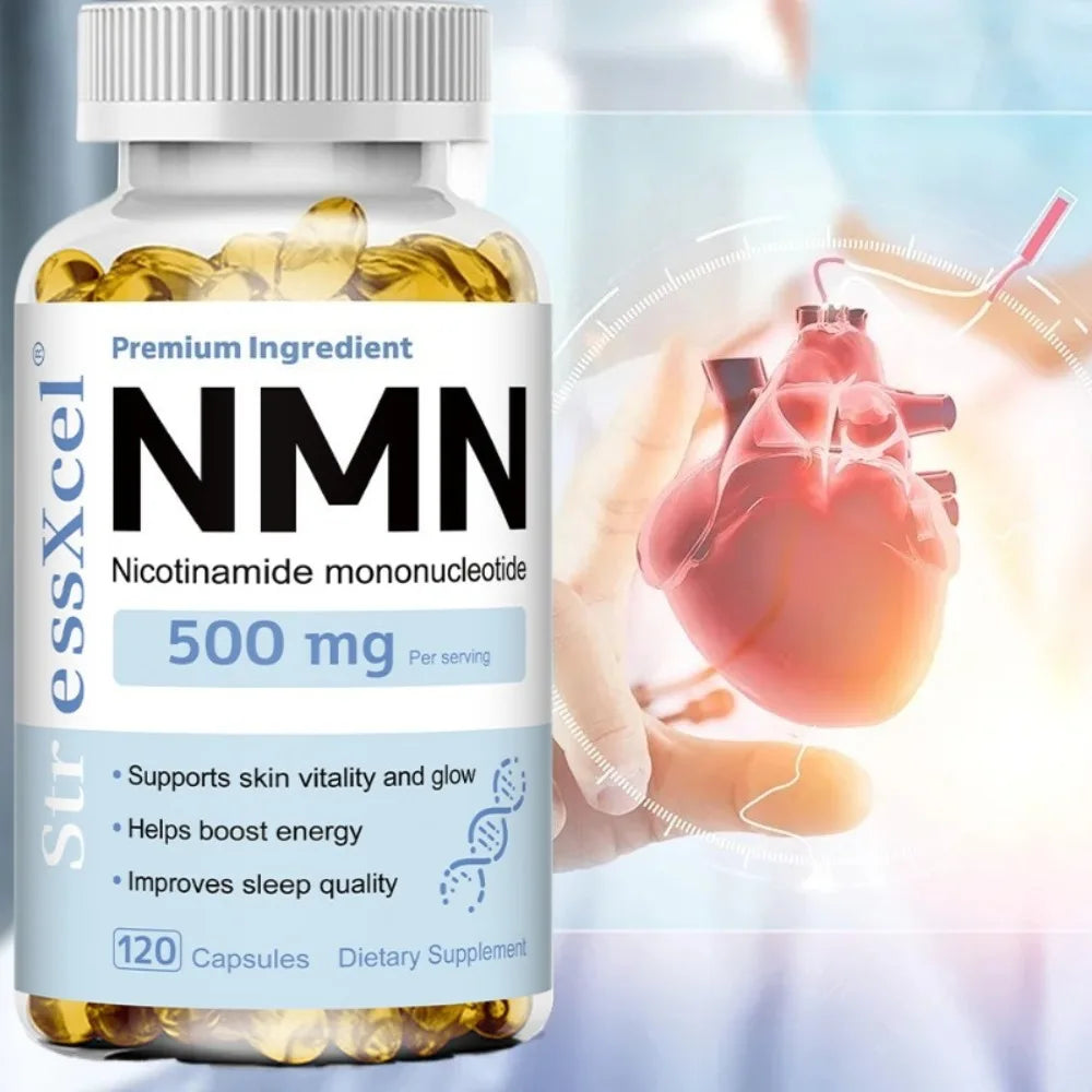 NMN Nicotinamide Mononucleotide - Reduces Wrinkles, Increases Skin Elasticity and Supports Cell Repair and Growth