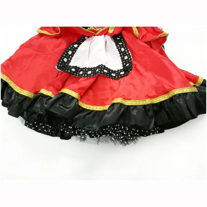 Women Little Red Riding Hood Costume Fancy Adult Halloween Cosplay Fantasia Carnival Fairy Tale Dress+Cloak Women Party Set