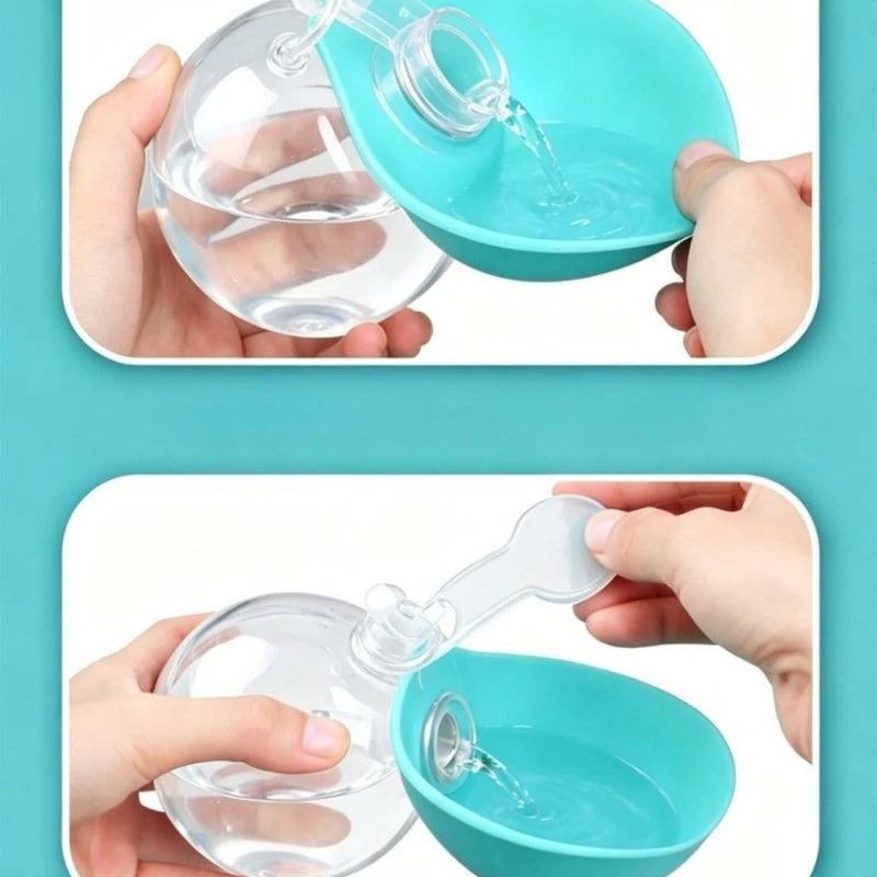 2-in-1 Portable Dog Water Bottle & Foldable Bowl – Leak-Proof Travel Pet Feeder