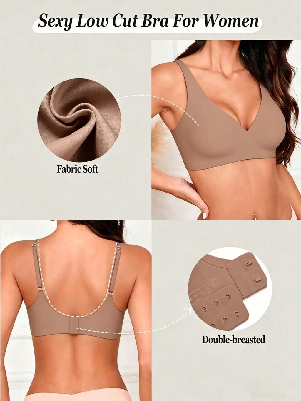Women's Seamless Wireless Push Up Bralette | Removable Pad | Comfort Fit