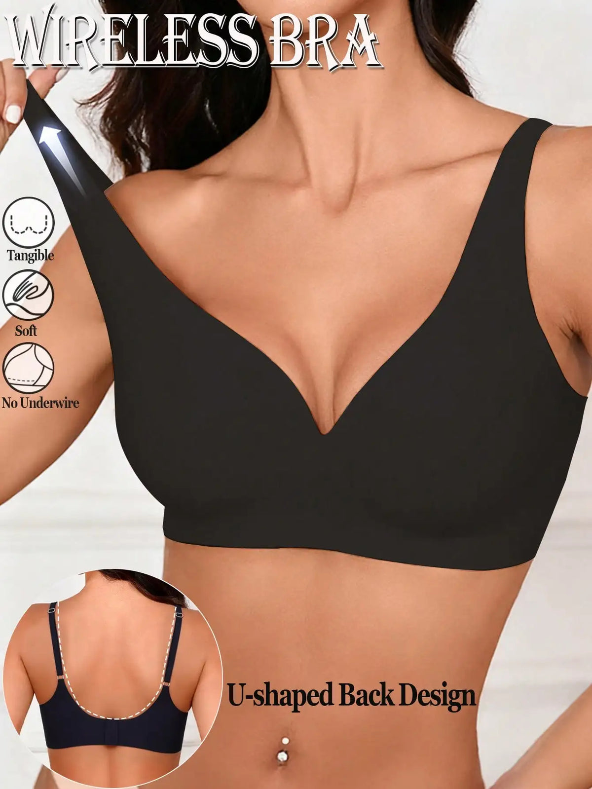 Women's Seamless Wireless Push Up Bralette | Removable Pad | Comfort Fit