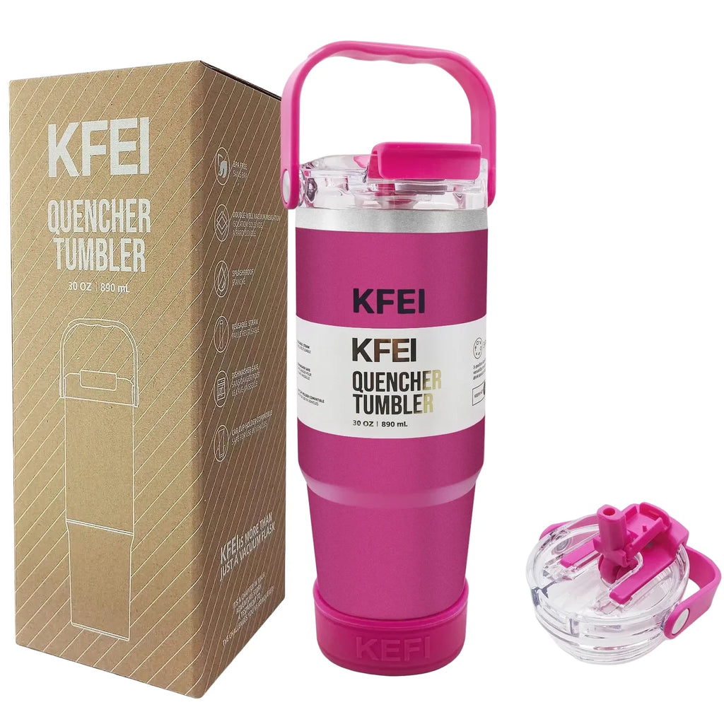 30oz Stainless Steel Insulated Tumbler – Double Wall with Lid & Straw