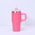 Mini 14oz Stainless Steel Tumbler Insulation Coffee Cup Water Bottle Mug With Straw In-Car Vacuum Flasks Mug For Holiday Gifts