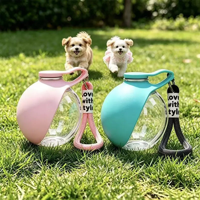 2-in-1 Portable Dog Water Bottle & Foldable Bowl – Leak-Proof Travel Pet Feeder