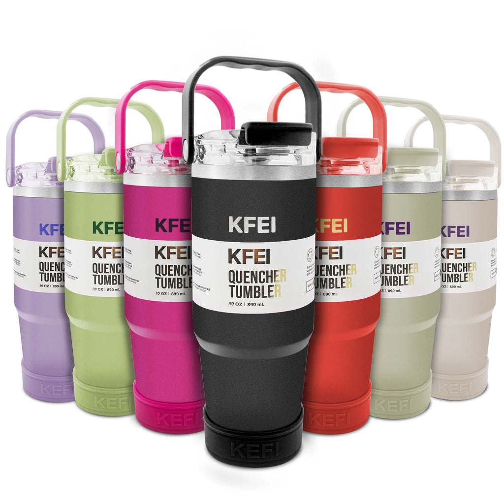 30oz Stainless Steel Insulated Tumbler – Double Wall with Lid & Straw