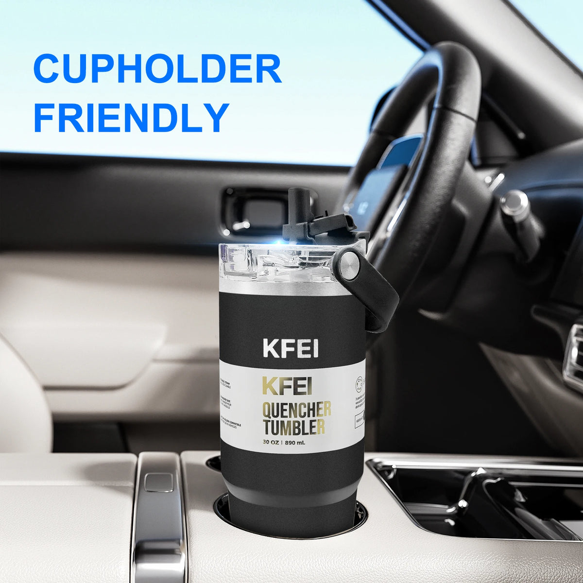 30oz Stainless Steel Insulated Tumbler – Double Wall with Lid & Straw