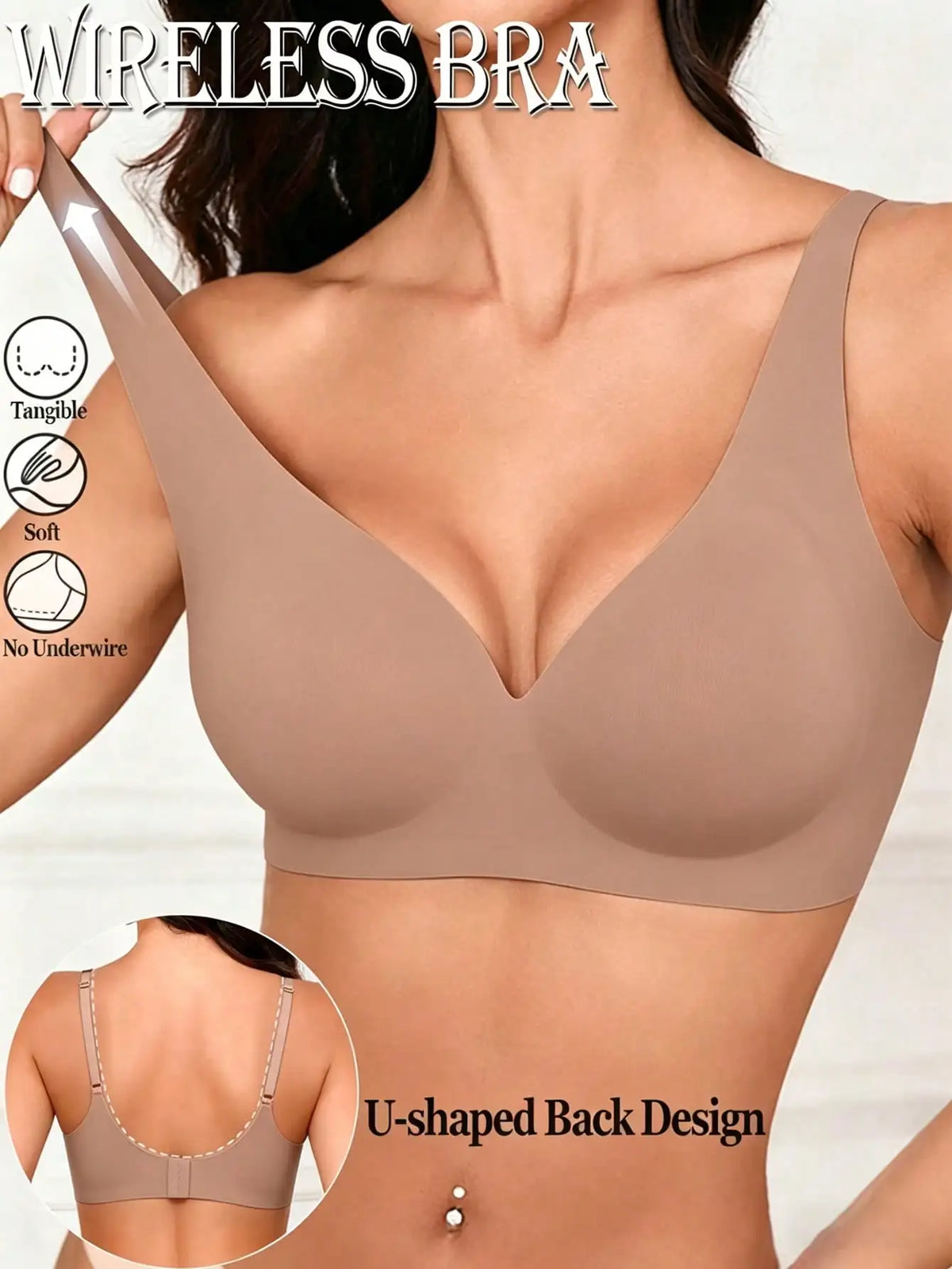 Women's Seamless Wireless Push Up Bralette | Removable Pad | Comfort Fit